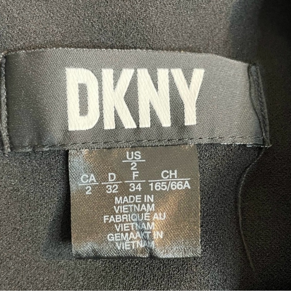 DKNY Short Sleeve V-Neck Tie Waist Jumpsuit 2 - Picture 3 of 7